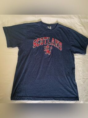 Men's Navy 'Scotland' Short Sleeve Graphic Tee